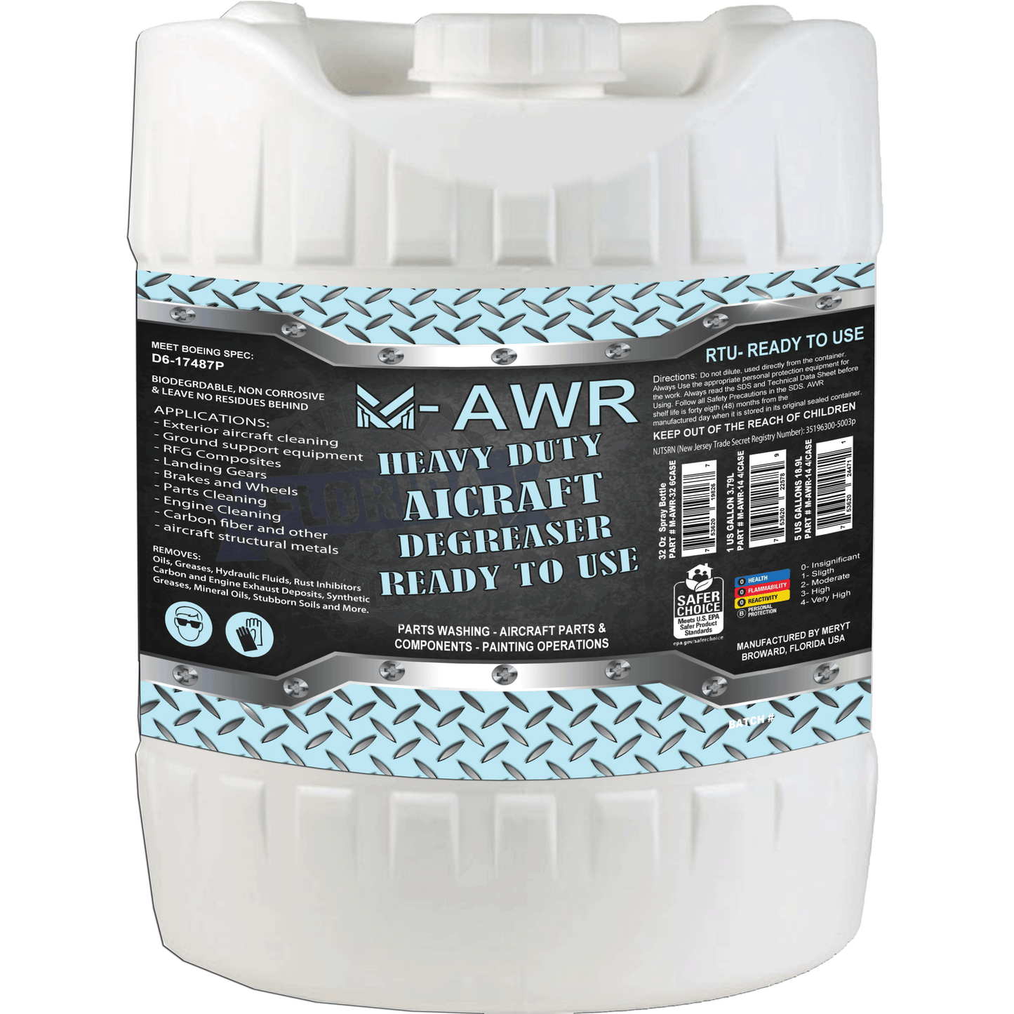 M-AWR 5 US Gallons Part No. M-AWR5 Aviation Degreaser