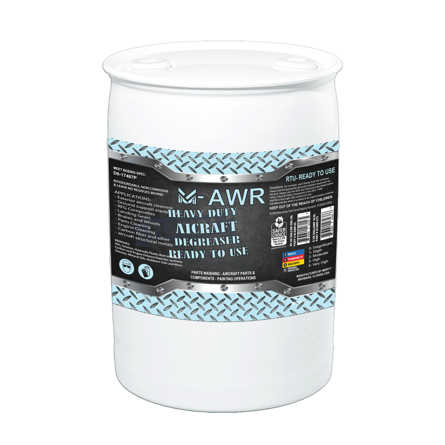 M-AWR 55 US Gallons Part No. M-AWR55 Aviation Degreaser